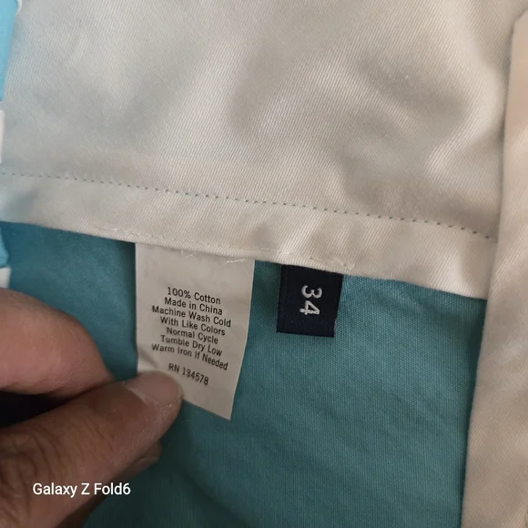 Vineyard Vines Links Shorts Blue Cotton Golf Chino Flat Front Men’s 34 NWT - Picture 5 of 6